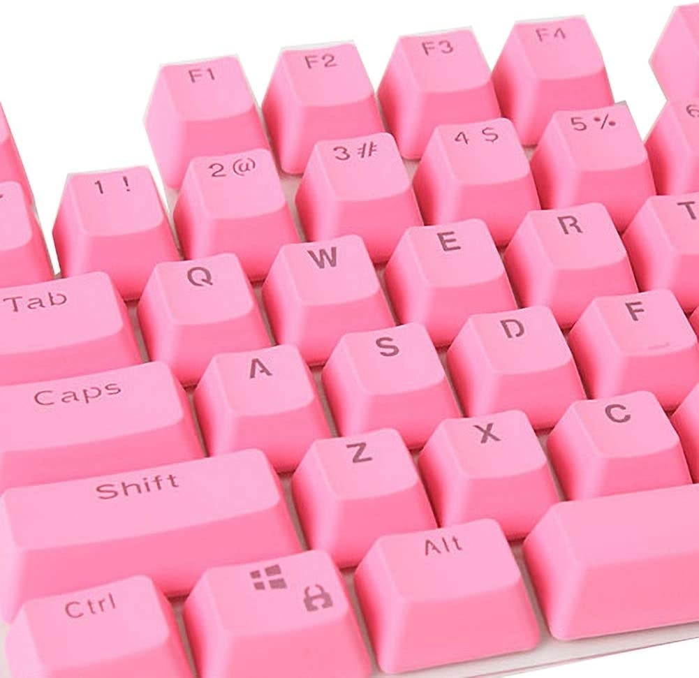 Superper Backlit Keycaps 106 Keys PBT Solid Color Backlight Keyboard Caps Replacement Accessories for Mechanical Keyboards Cyan