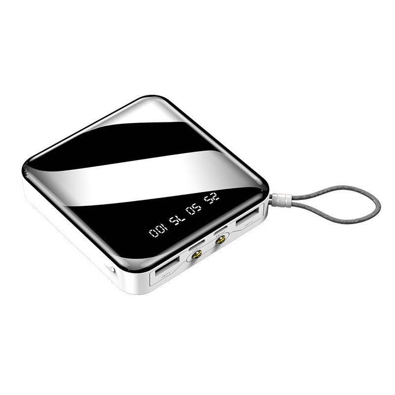 6000 Mah Mobile Power Battery Pack Mobile Power Bank With Dual USB and LED Lighting Mini Power Bank