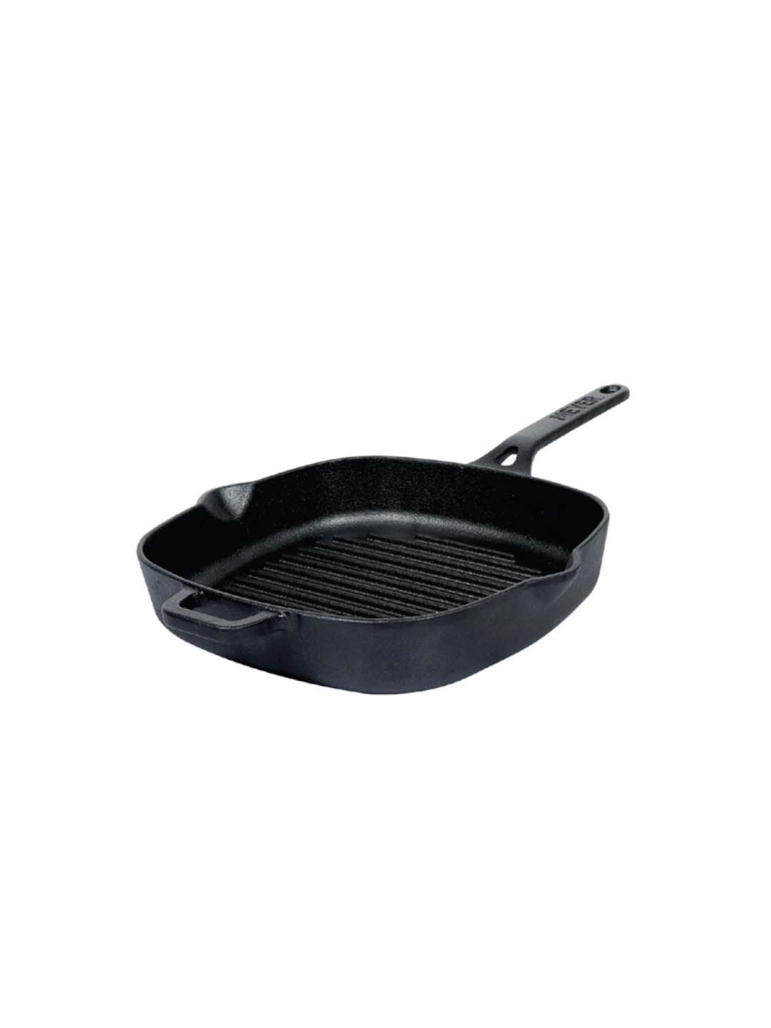 Meyer Pre-Seasoned Cast Iron Grill Pan, 25 Cm, Black