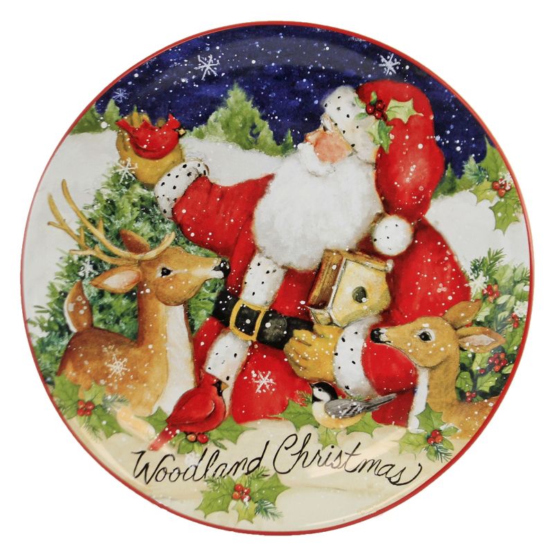 Tabletop 9.0" Magic Christmas Santa Dessert Plates Holiday Certified International  -  Dining Plates