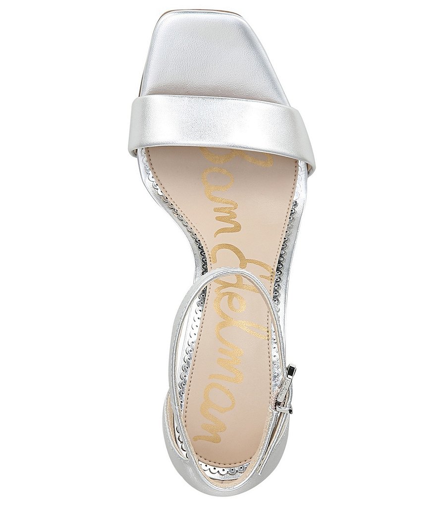 Sam Edelman Daniella Leather Block Heel Square Toe Dress Sandals