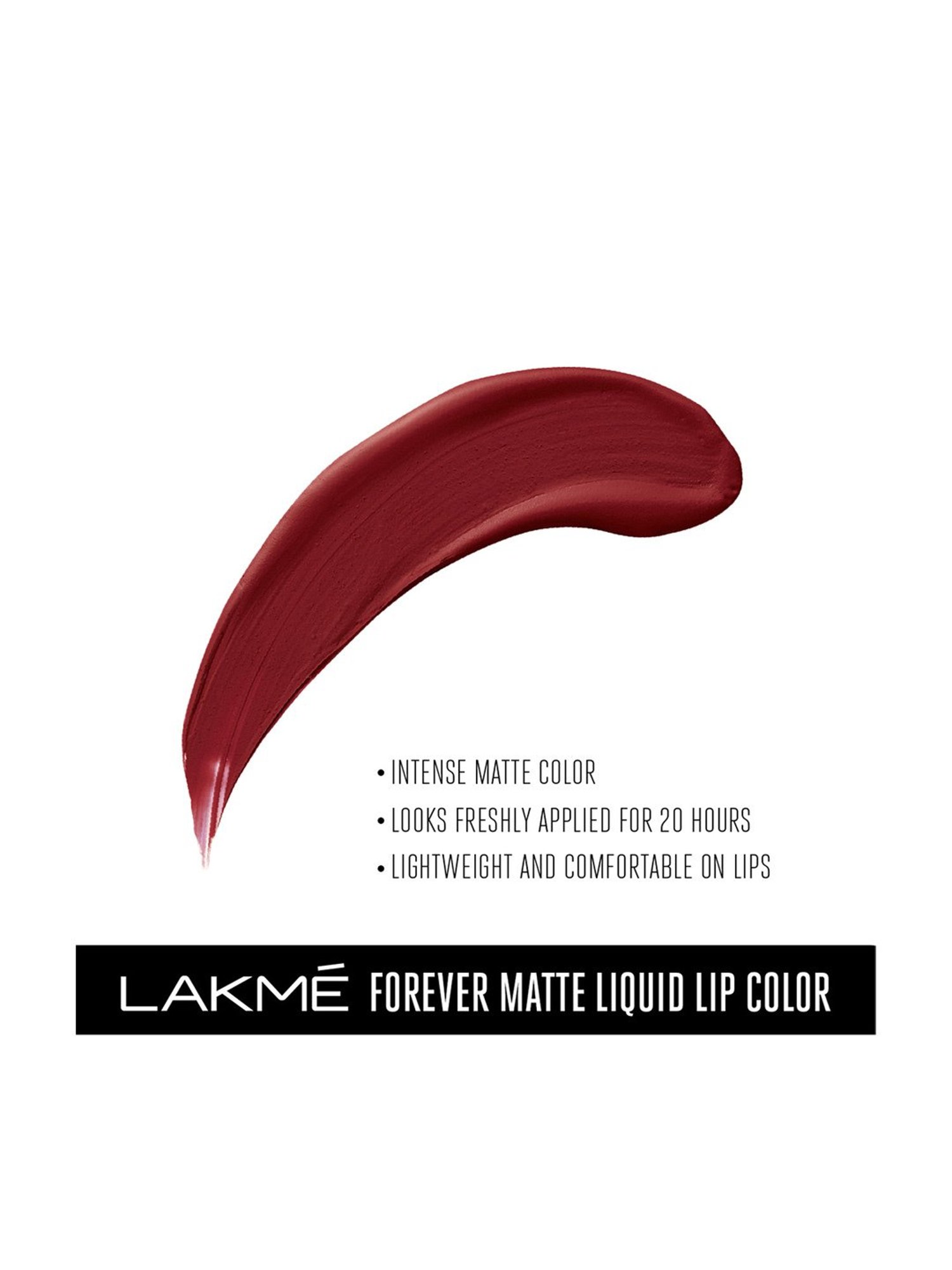 Lakme Forever Matte Liquid Lip Color Crimson Rose - 5.6 ml