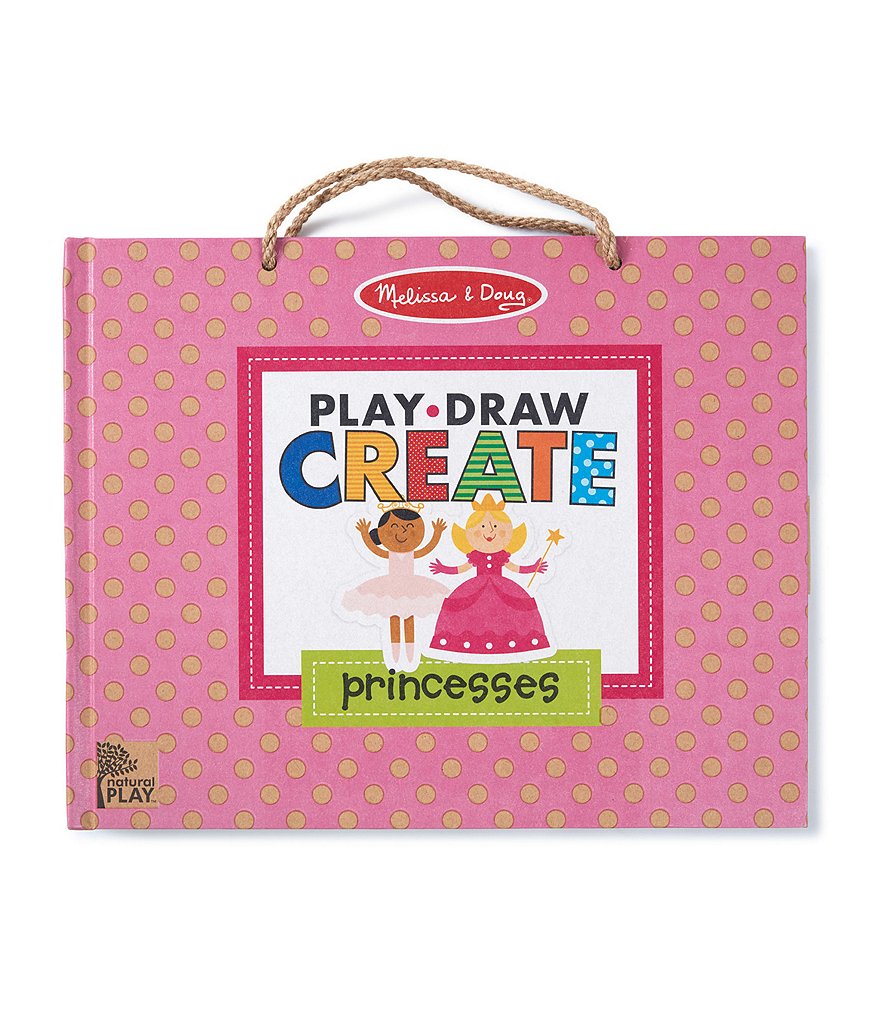 Melissa & Doug Play Draw Create Dry-Erase Princesses Activity Book
