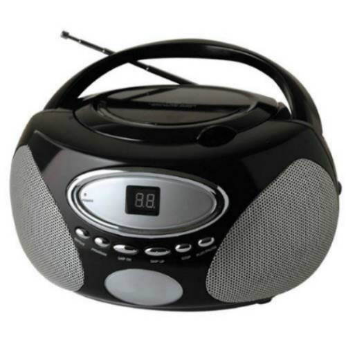 SYLVANIA SRCD261-B-BLACK Portable CD Player with AM/FM Radio (Black)
