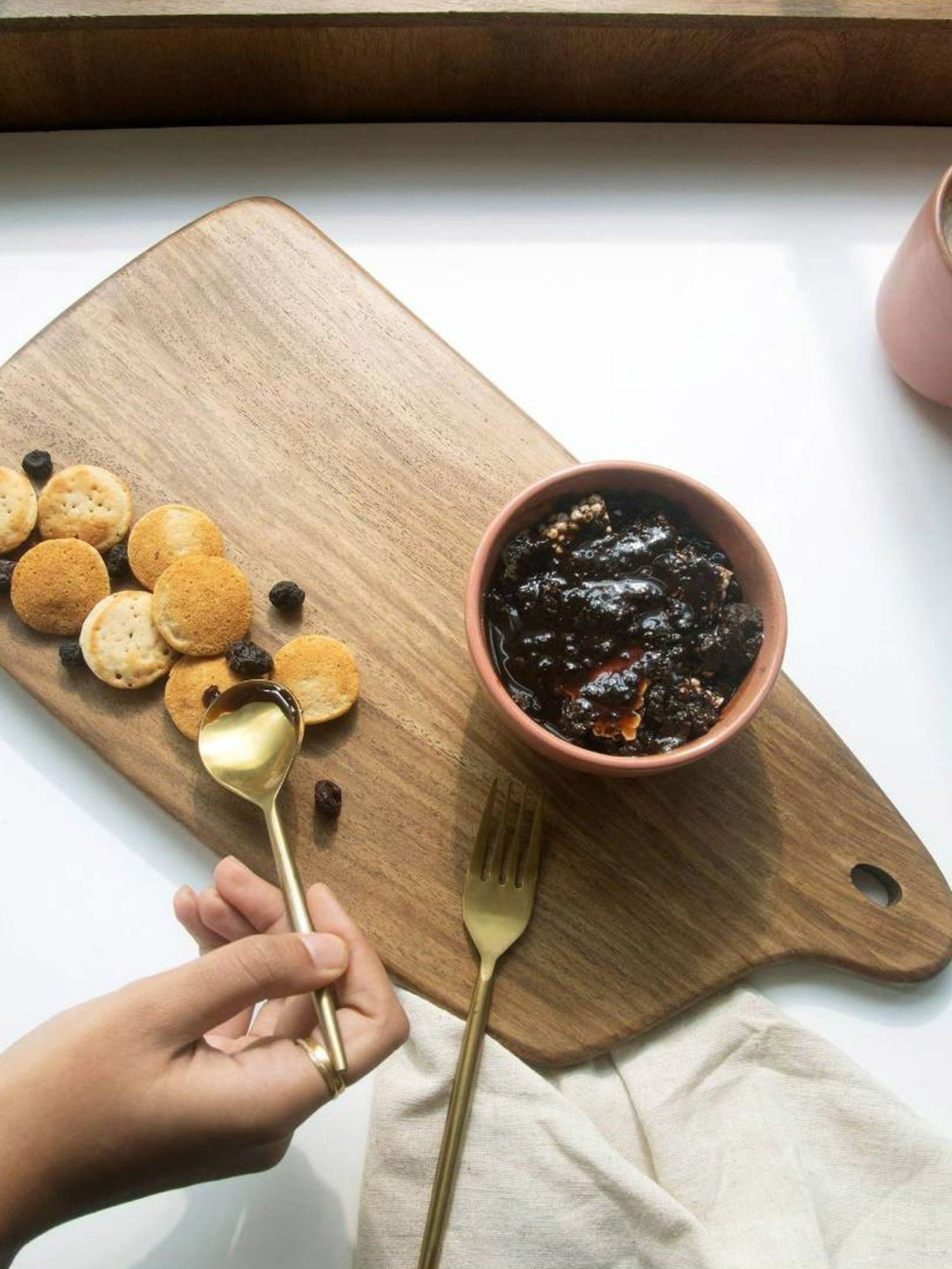 Crayton Beige & Brown Bamboo Chopping Board - Set of 1