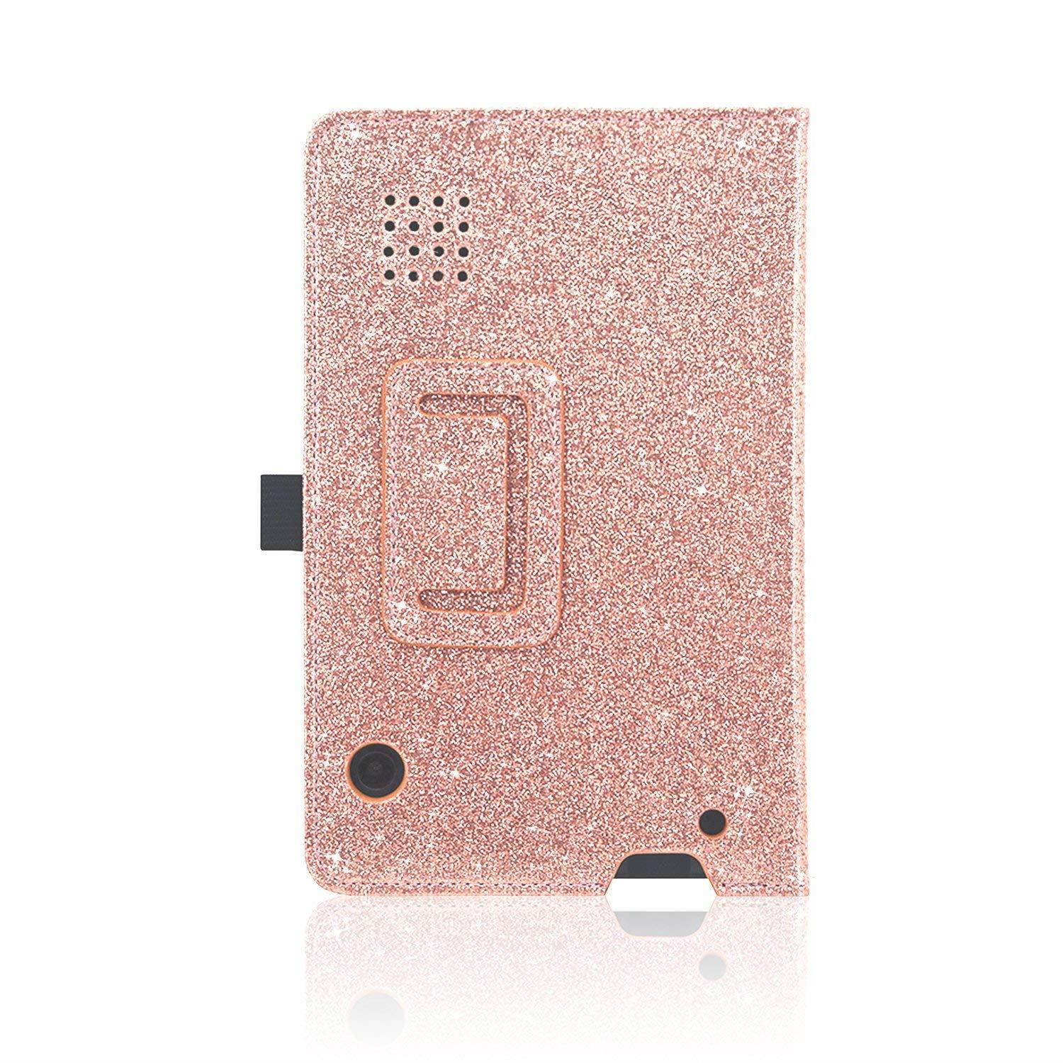 ACdream RCA Voyager 7 Case, Folio Premium PU Leather Cover Case for RCA Voyager 7" 16GB/8 GB Tablet Android 6.0 (Marshmallow), Rose Gold Star Star of Paris