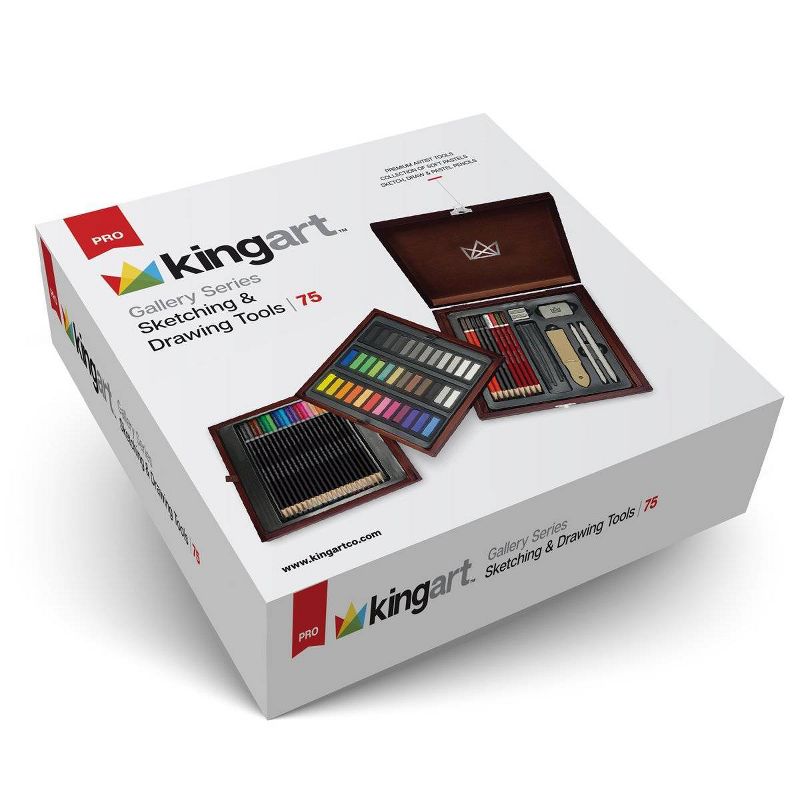 Kingart 74ct Gallery Series Sketching & Drawing Tool Set