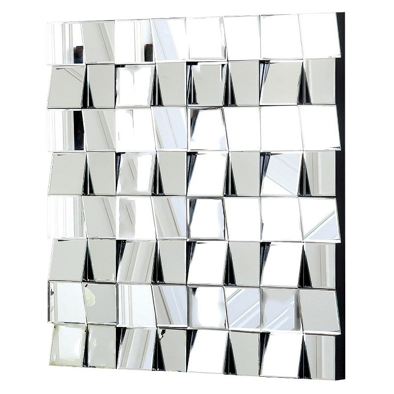 Audrina Square Decorative Wall Mirror Silver - Abbyson Living