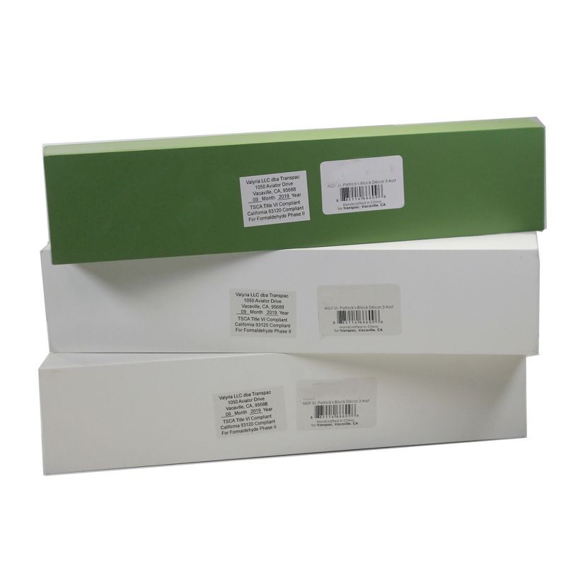 Saint Patricks 2.5" St. Patrick's Block Decor Leprechaun Malarky  -  Freestanding Signs