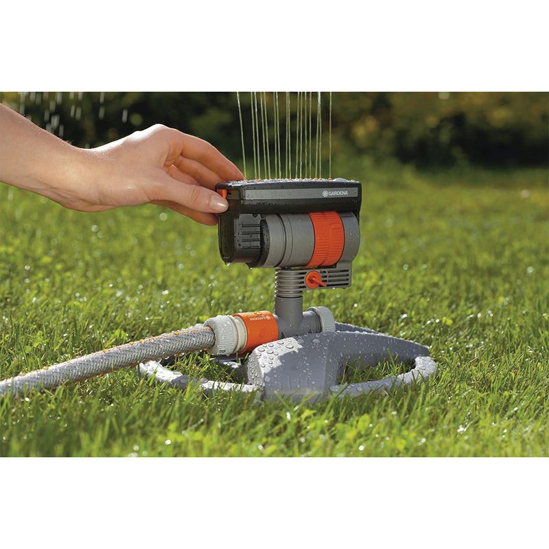 Gardena 84-BZMX Outdoor Backyard Garden ZoomMaxx Irrigation Oscillating Sprinkler on Weighted Sled Base (4 Pack)