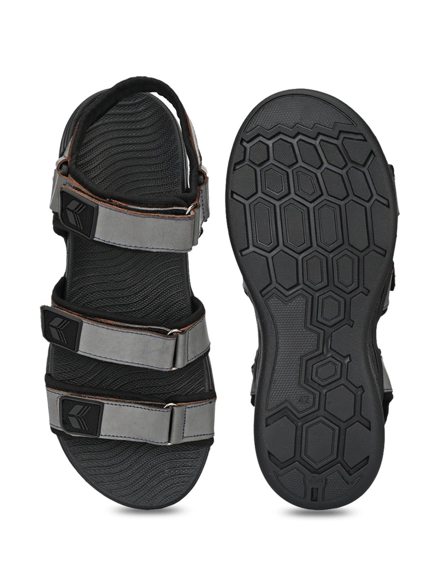 Delize Men's Grey Floater Sandals