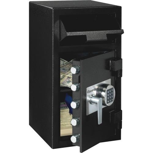 SENTRY SAFE DH-134E Cash Depository Safe, 1.57 cu ft, 121 lb, Black, Solid Steel