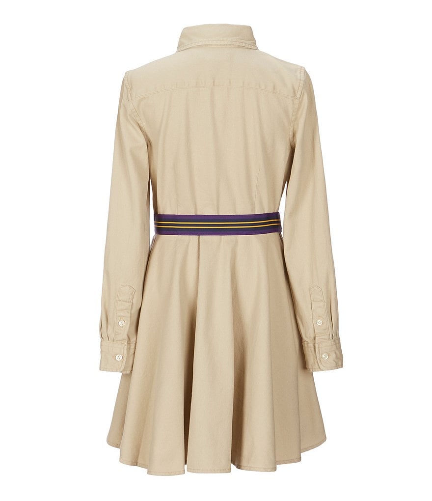 Polo Ralph Lauren Big Girls 7-16 Button-Front Belted Shirtdress