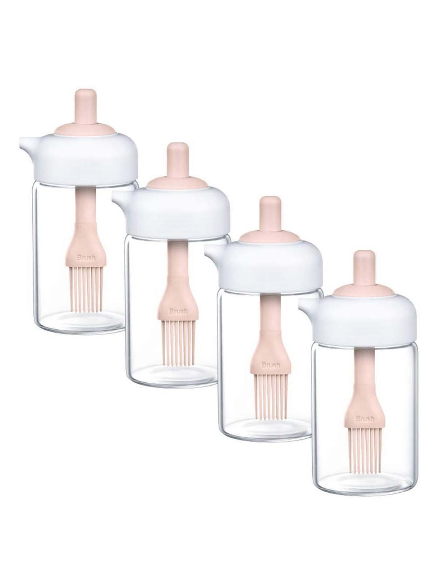 COLE & MASON White & Beige Ceramic Pourer - Set of 1