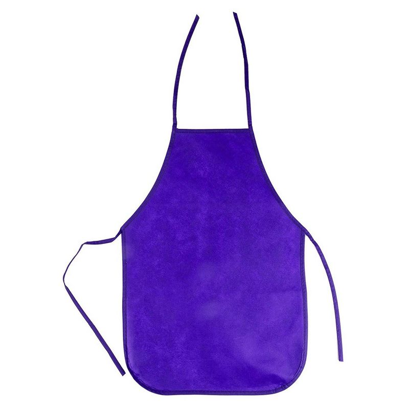 Juvale 24 Piece Kids Aprons for Crafts and Kitchen Supplies, 6 Colors (13 x 19 in)