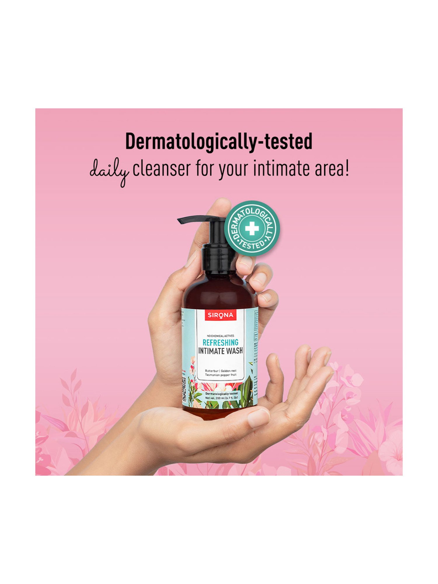 Sirona Natural pH Balanced Refreshing Intimate Wash - 200 ml