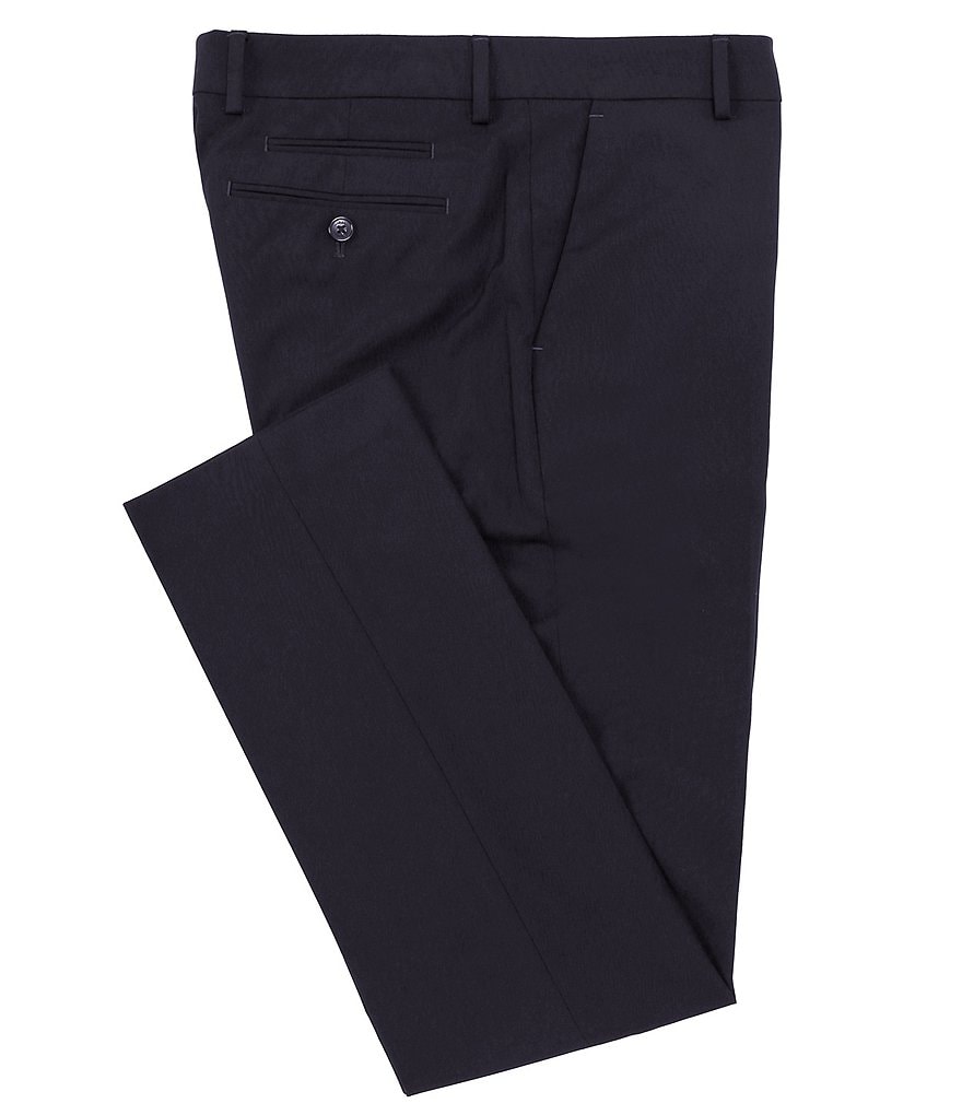 Murano Wardrobe Essentials Evan Extra Slim-Fit Flat-Front TekFit Waistband Suit Separates Dress Pants