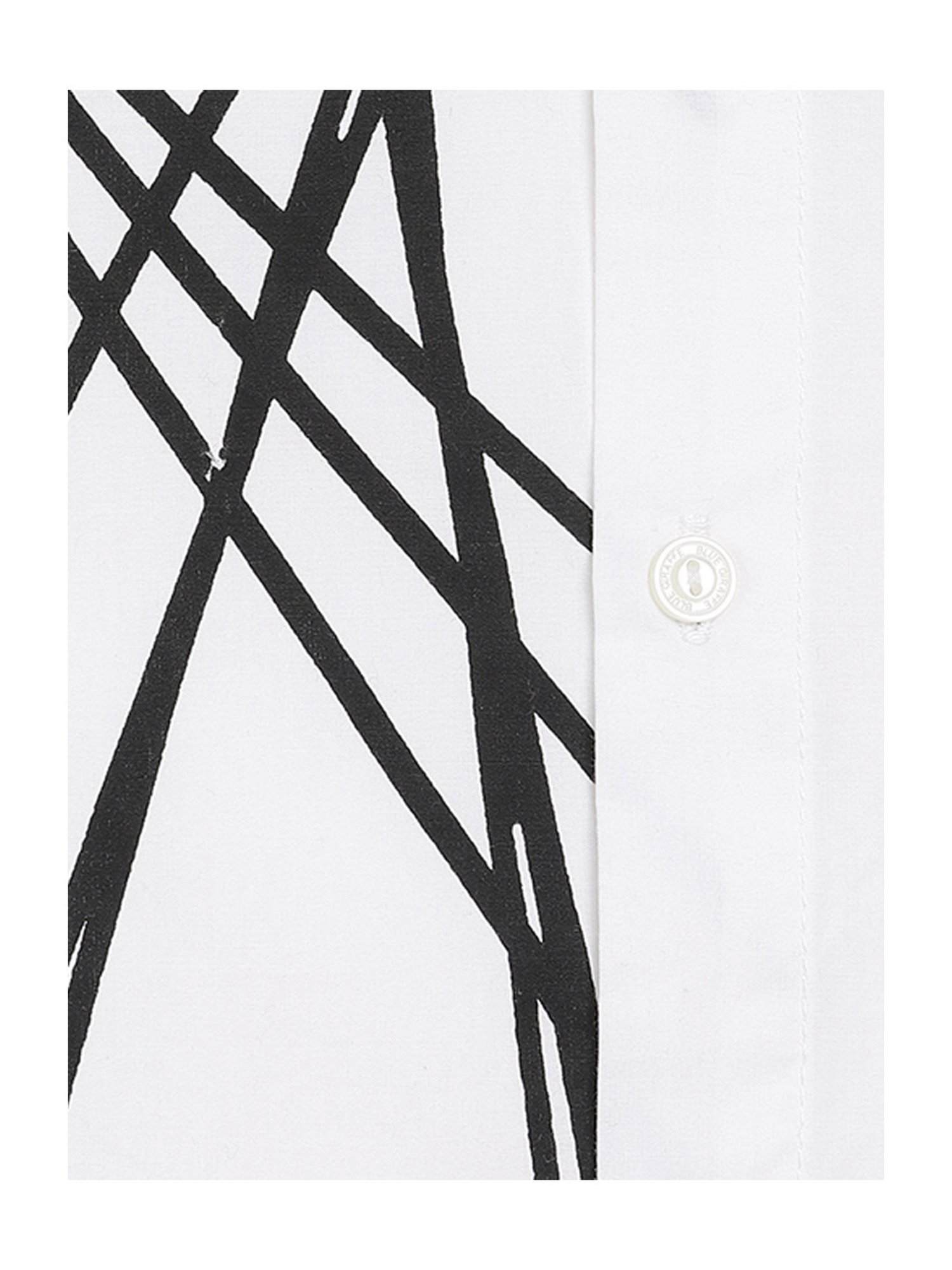 Blue Giraffe Boys White Printed Shirt