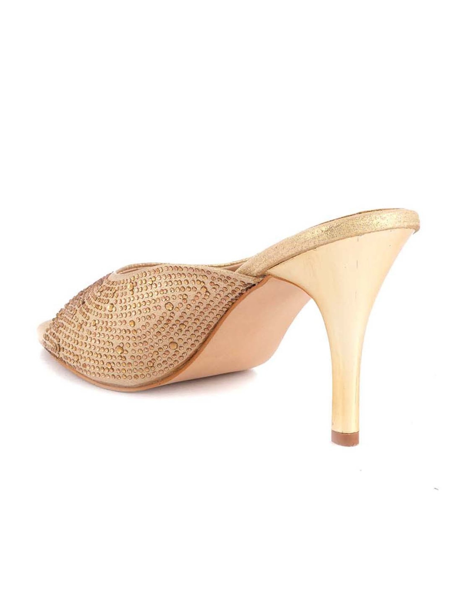 Scentra Women's Golden Casual Stilettos