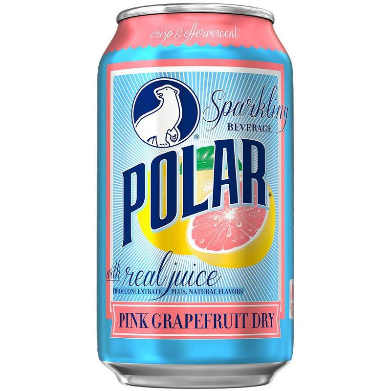 Polar Grapefruit Dry Sparkling Beverage - 8pk/12 fl oz Cans
