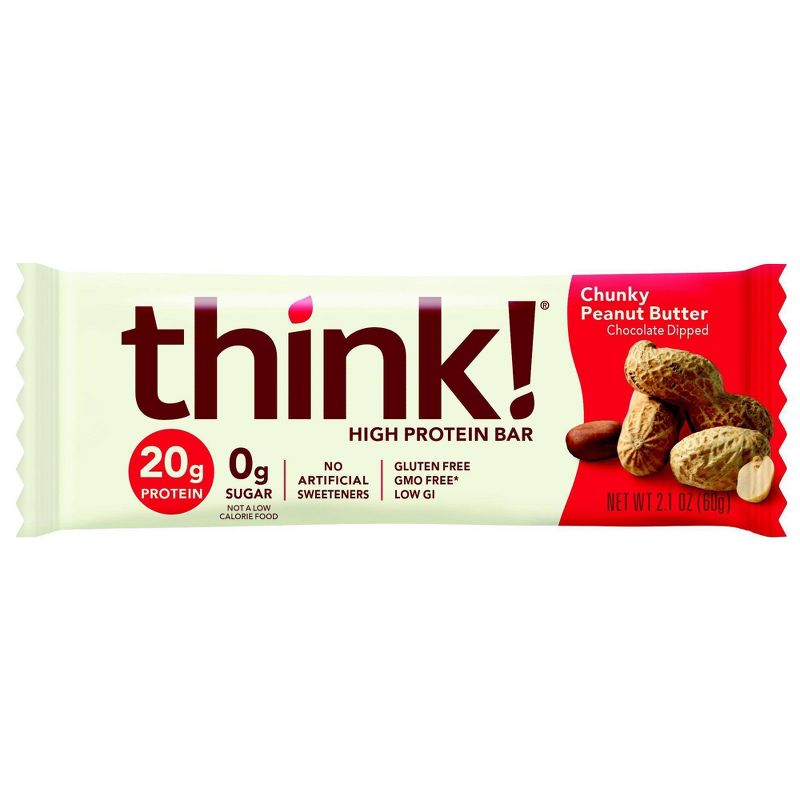 think! High Protein Chunky Peanut Butter Bars - 5ct