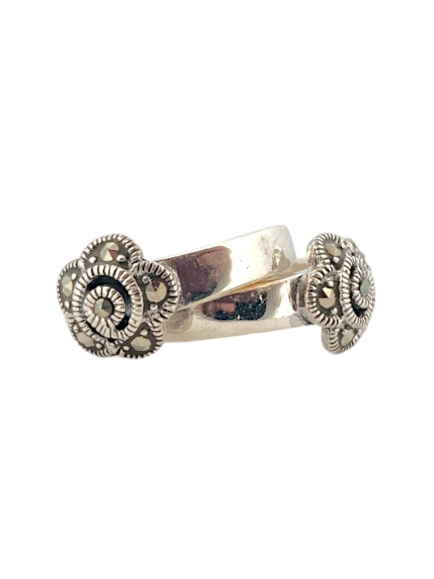 Rihi by P.C. Chandra Jewellers 925 Silver Spiral Flower Motif Toe-Rings for Women & Girls