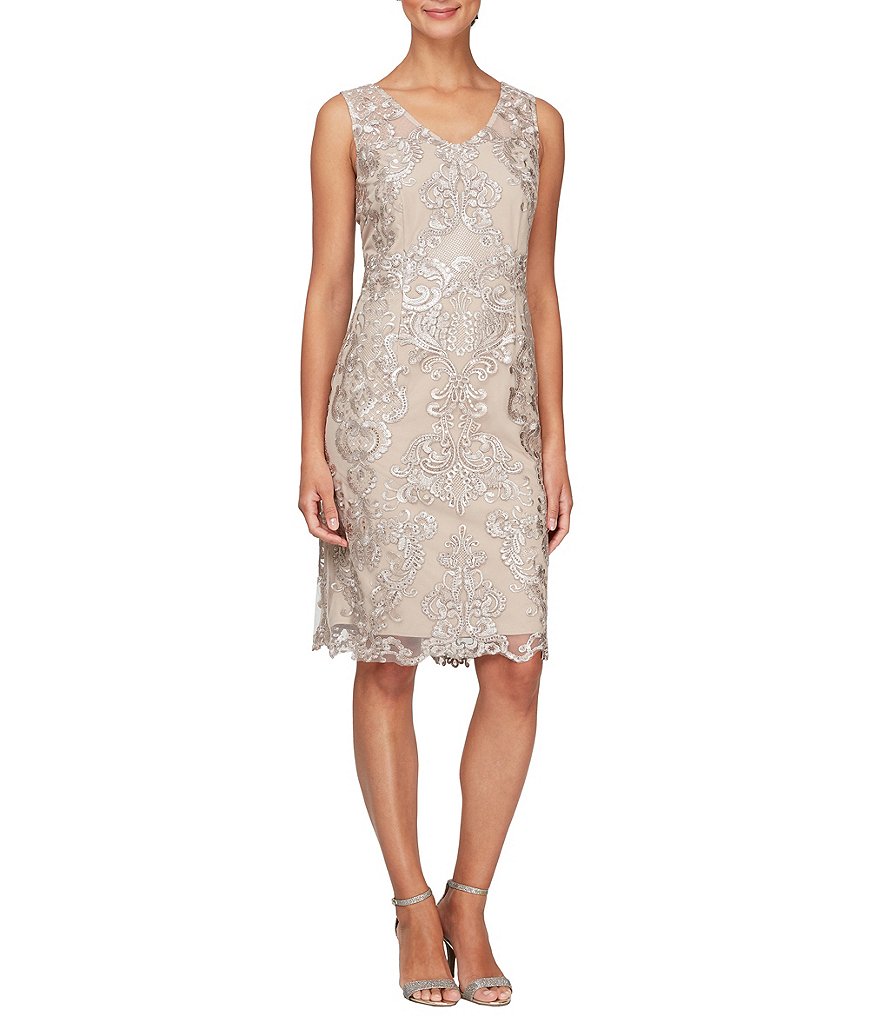 Eva Varro Floral Placement Print Knit Jersey Reversible to Solid Black Sheath Dress