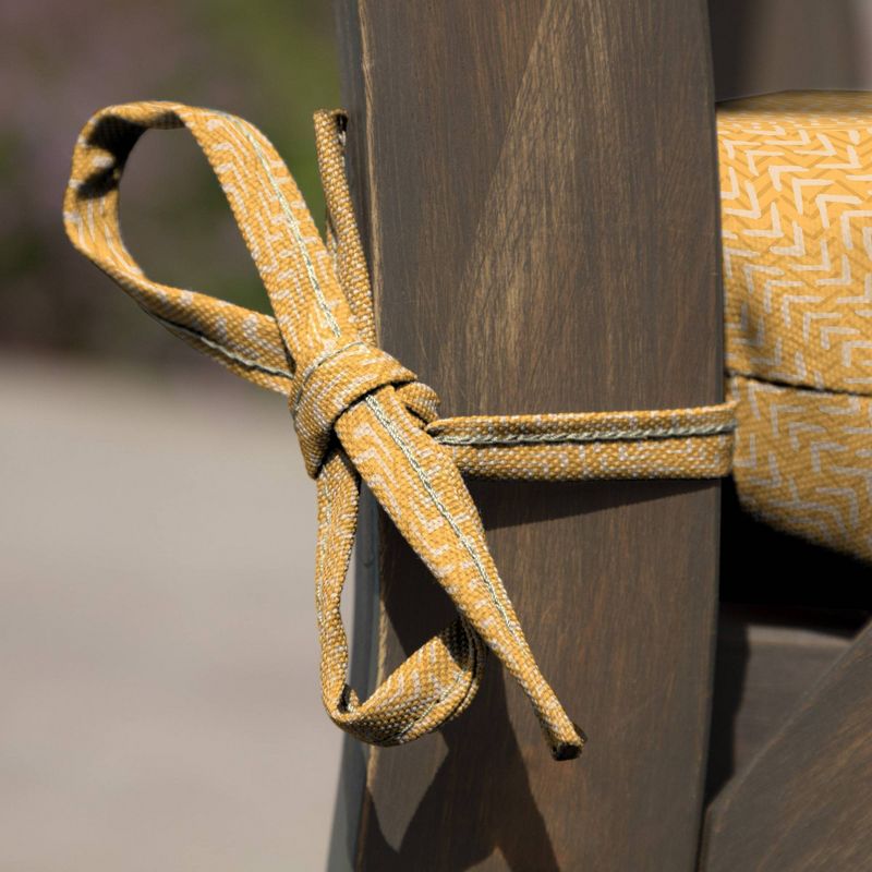 Arden Selections Shirt Texture Outdoor Seat Pad Yellow