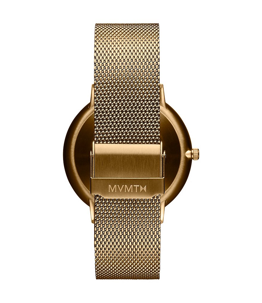 MVMT Men's Legacy Slim Lion Gold Mesh Watch