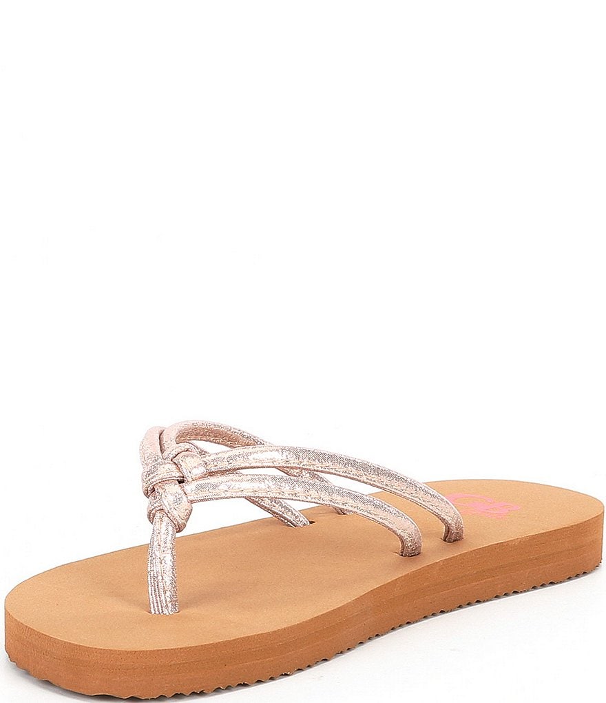 GB Girls Swimm-Girl Metallic Double Strap Flip Flops (Youth)