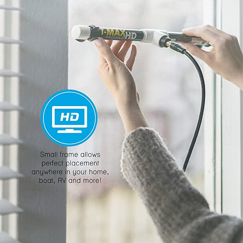 Stick Digital TV Antenna 1080p Antenna TV Digital HD Indoor or Outdoor Signals with 50 to 80 Mile Range with 16ft Long Wire HDTV Antenna Long Range Clear TV Antenna as Seen on Television