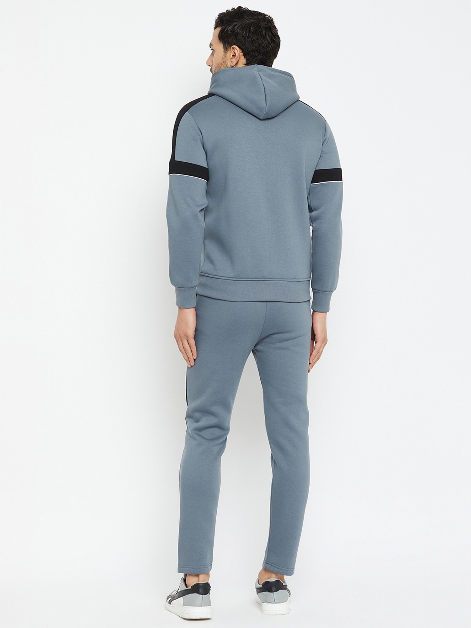 Okane Blue Regular Fit Colour Block Tracksuit