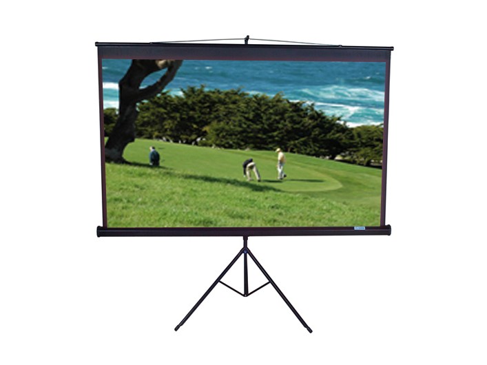 Elite Screens Inc. Tripod Portable Tripod Manual Pull Up Projection Screen (100" 4:3 AR) (MaxWhite) T100UWV1
