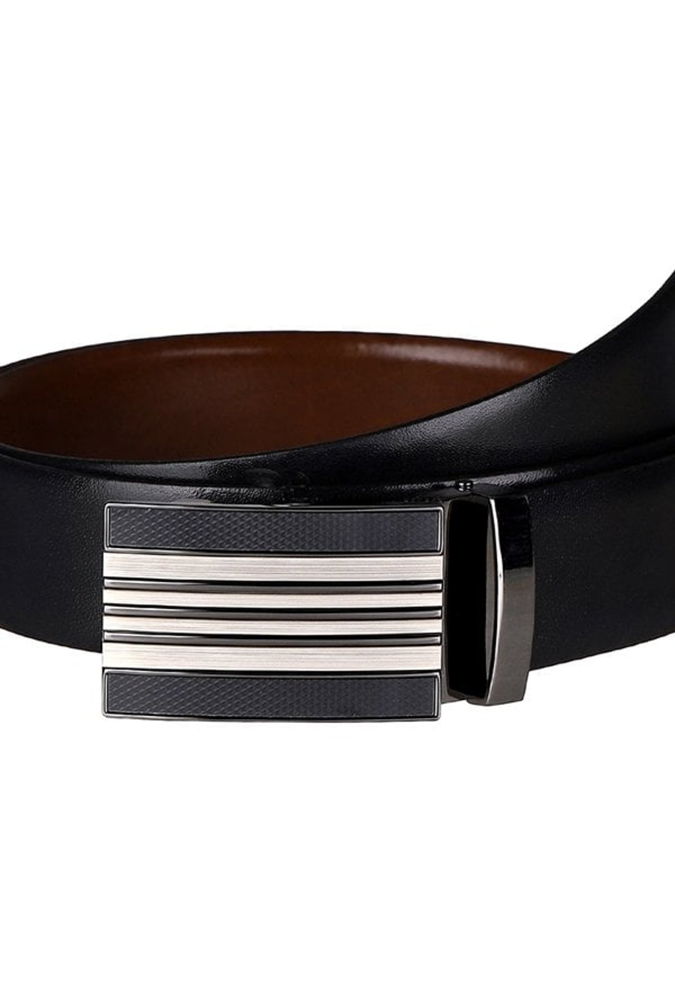 Kara Black & Brown Solid Leather Reversible Belt