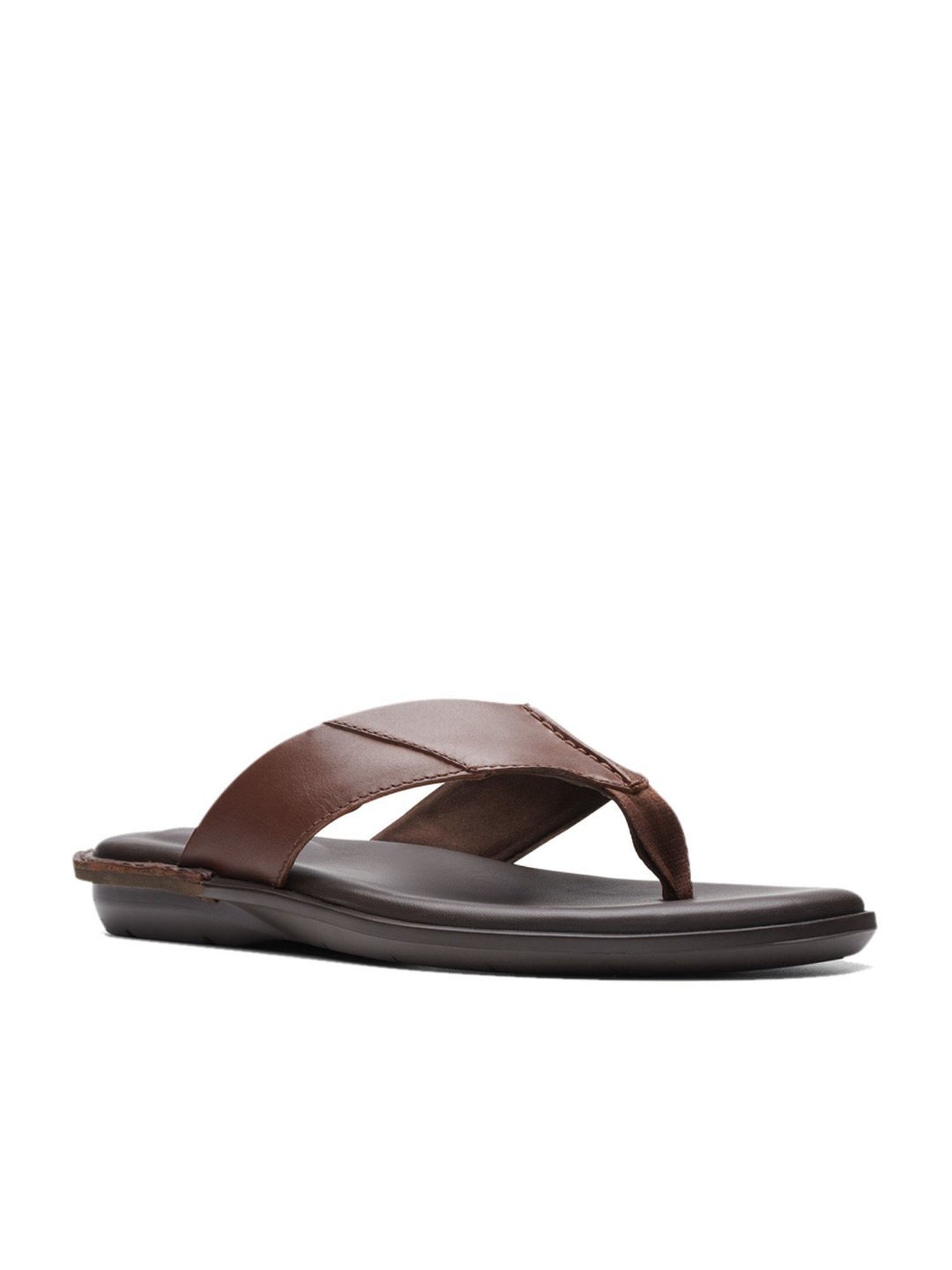 Clarks Men's Penryn Post Brown Thong Sandals