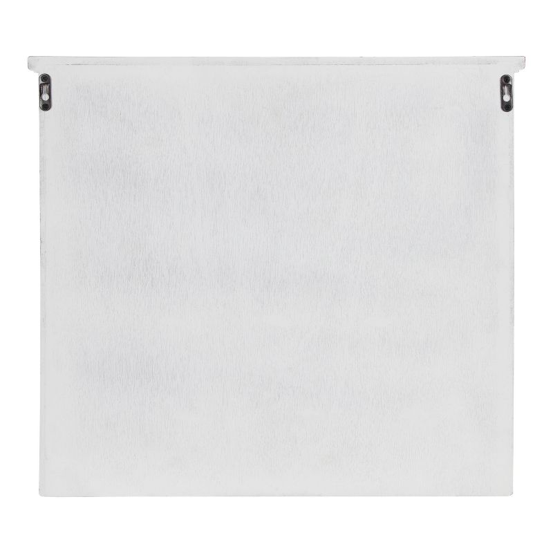 18" x 8" x 20" Farmhouse Cabinet with Sliding Door and 3 Knobs White - Kate & Laurel All Things Decor