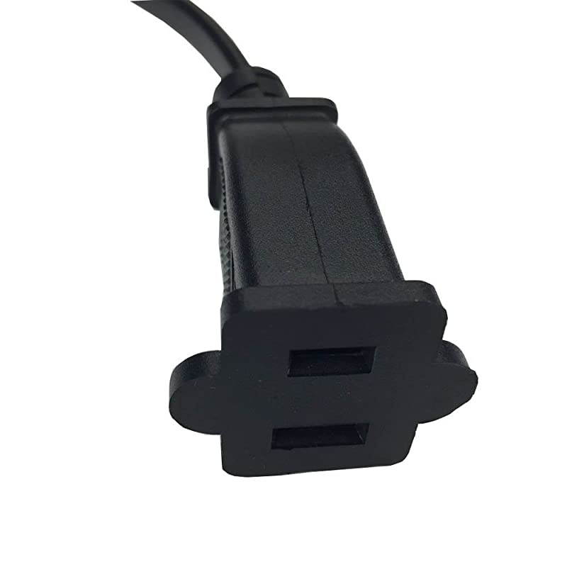 1ft  short US power extension cable cord US AC 2Prong malefemale power cable by