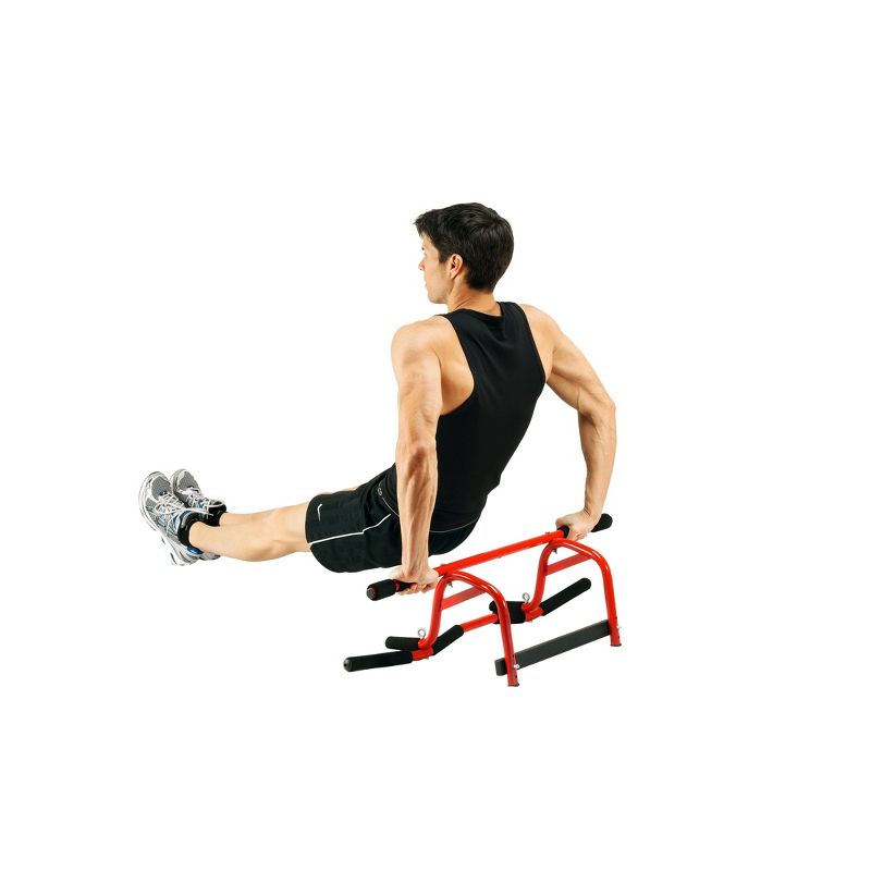 GoFit Elevated Chin Up Station - Red/Black
