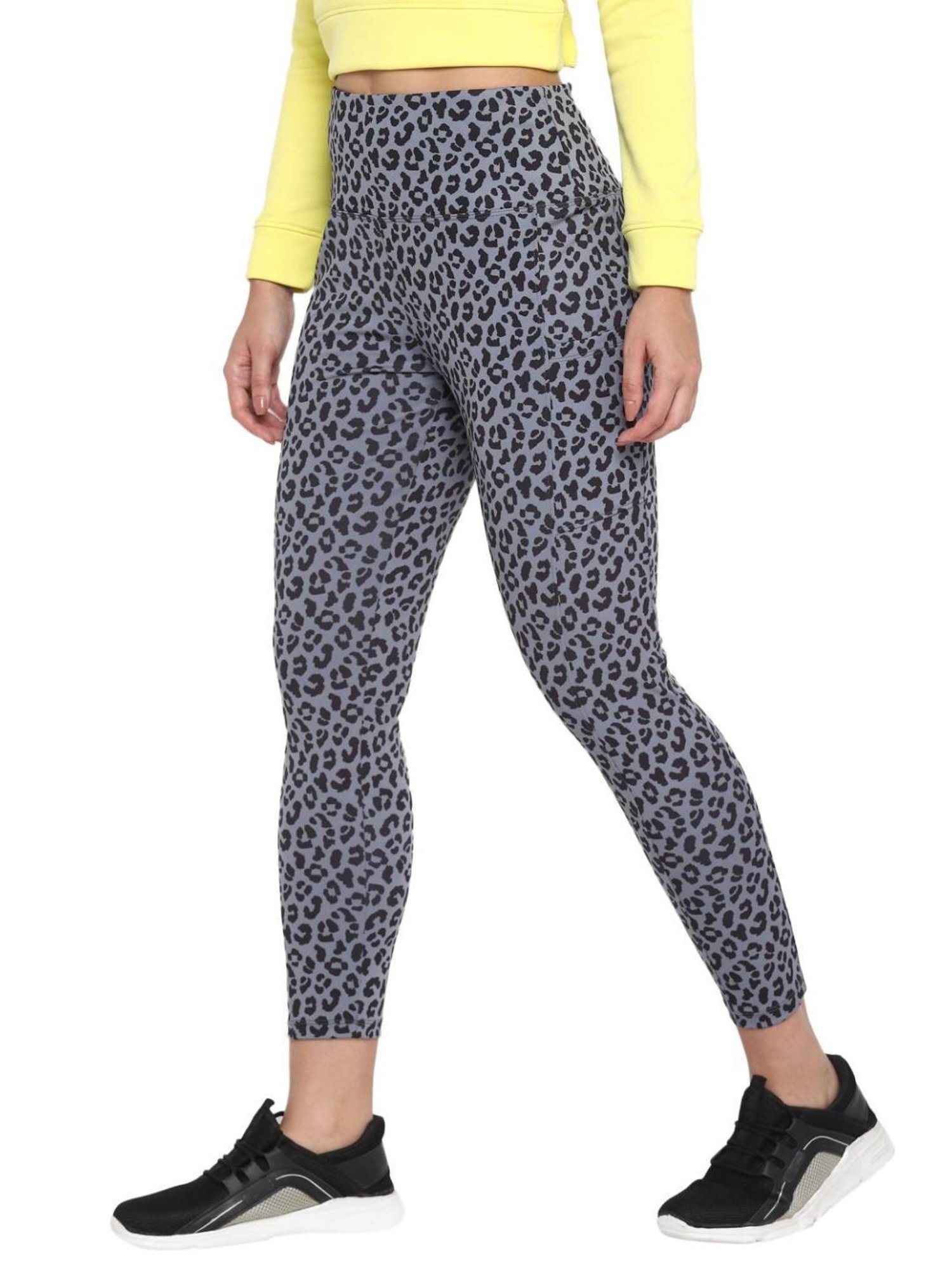 OFF LIMITS Grey Animal Print Tights