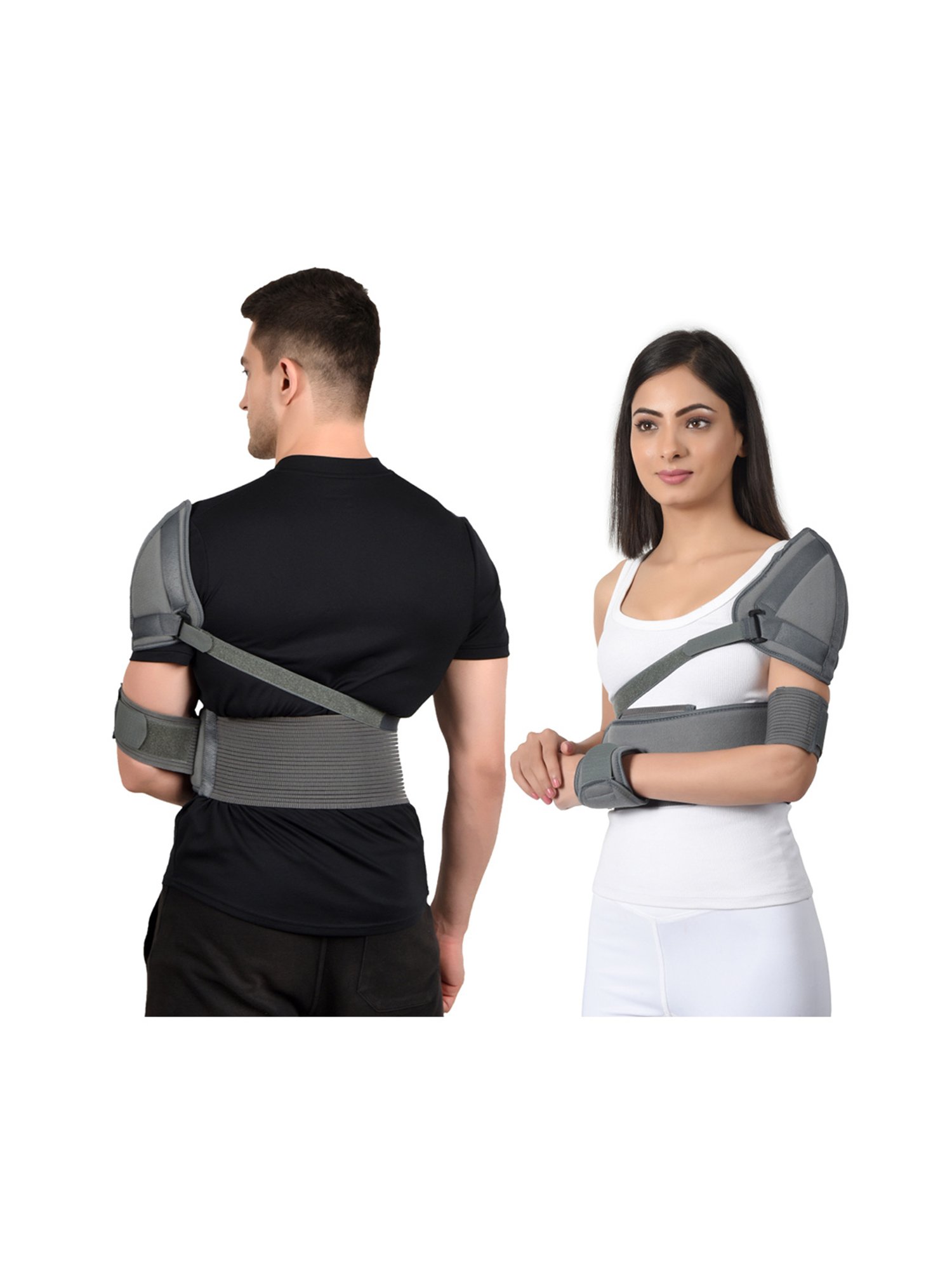 HealthSense Posture Corrector for Men, Back Pain Relief with Back Support Belt (Small) - Black