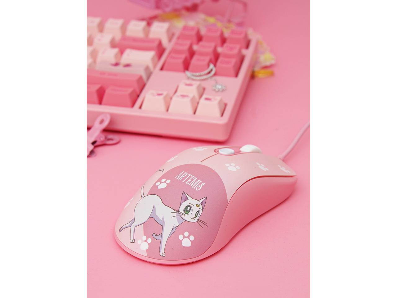AG325 2500DPI 6 Programmable Buttons USB Wired Gaming Mouse Pixart PMW3325-Pink-Crystal-Artemis