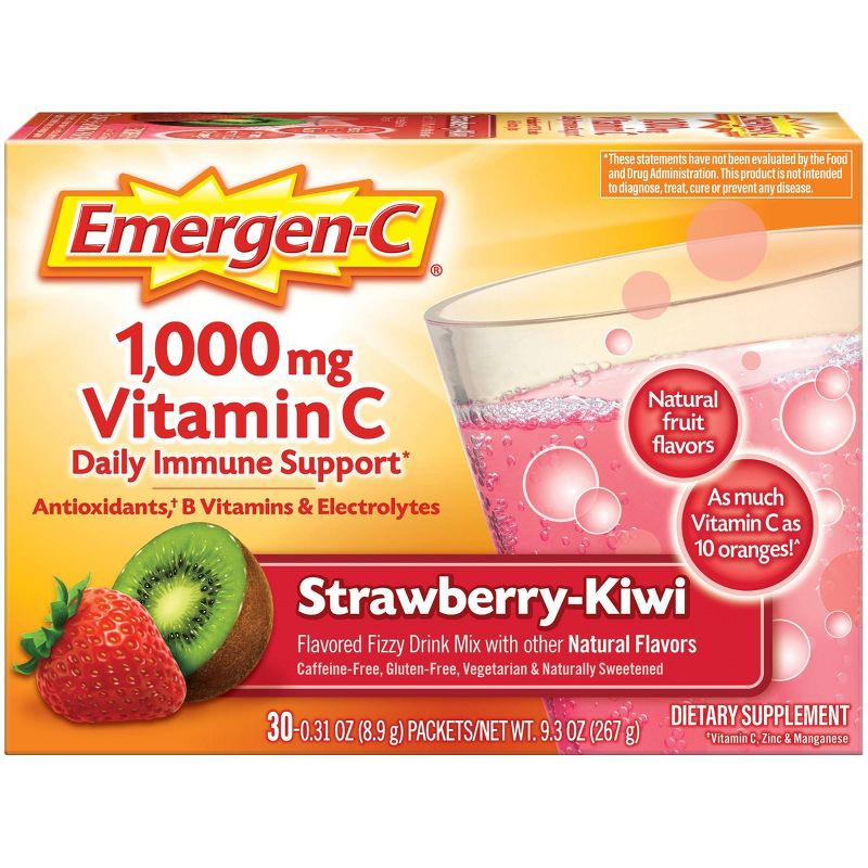 Emergen-C Vitamin C Dietary Supplement Drink Mix - Strawberry Kiwi - 30ct