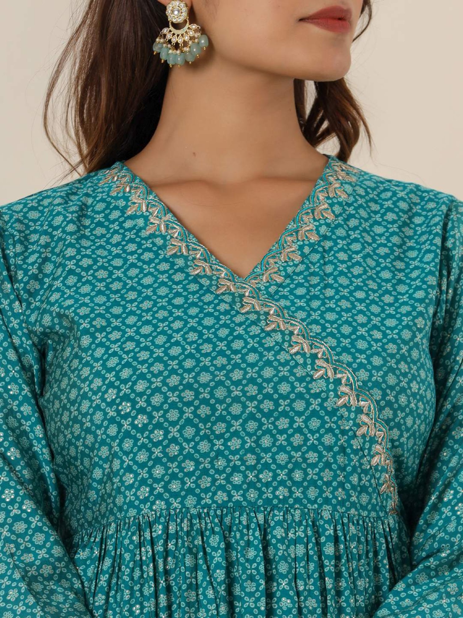 READIPRINT FASHIONS Blue Printed Kurti Sharara Set