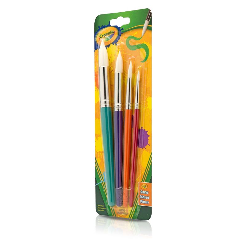 Crayola 4ct Big Paint Brushes Round Tips