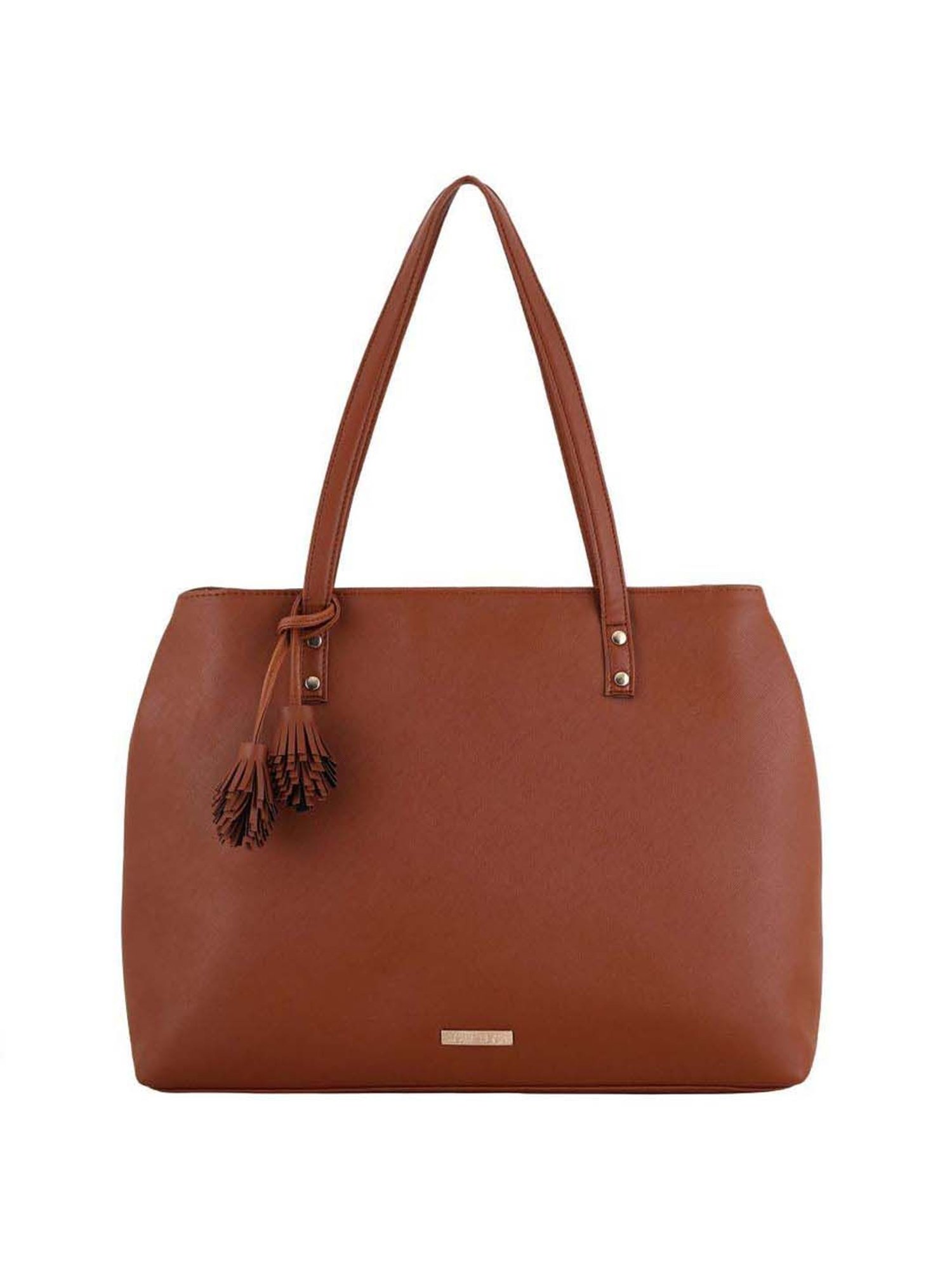 Toteteca Tan Solid Medium Tote Handbag