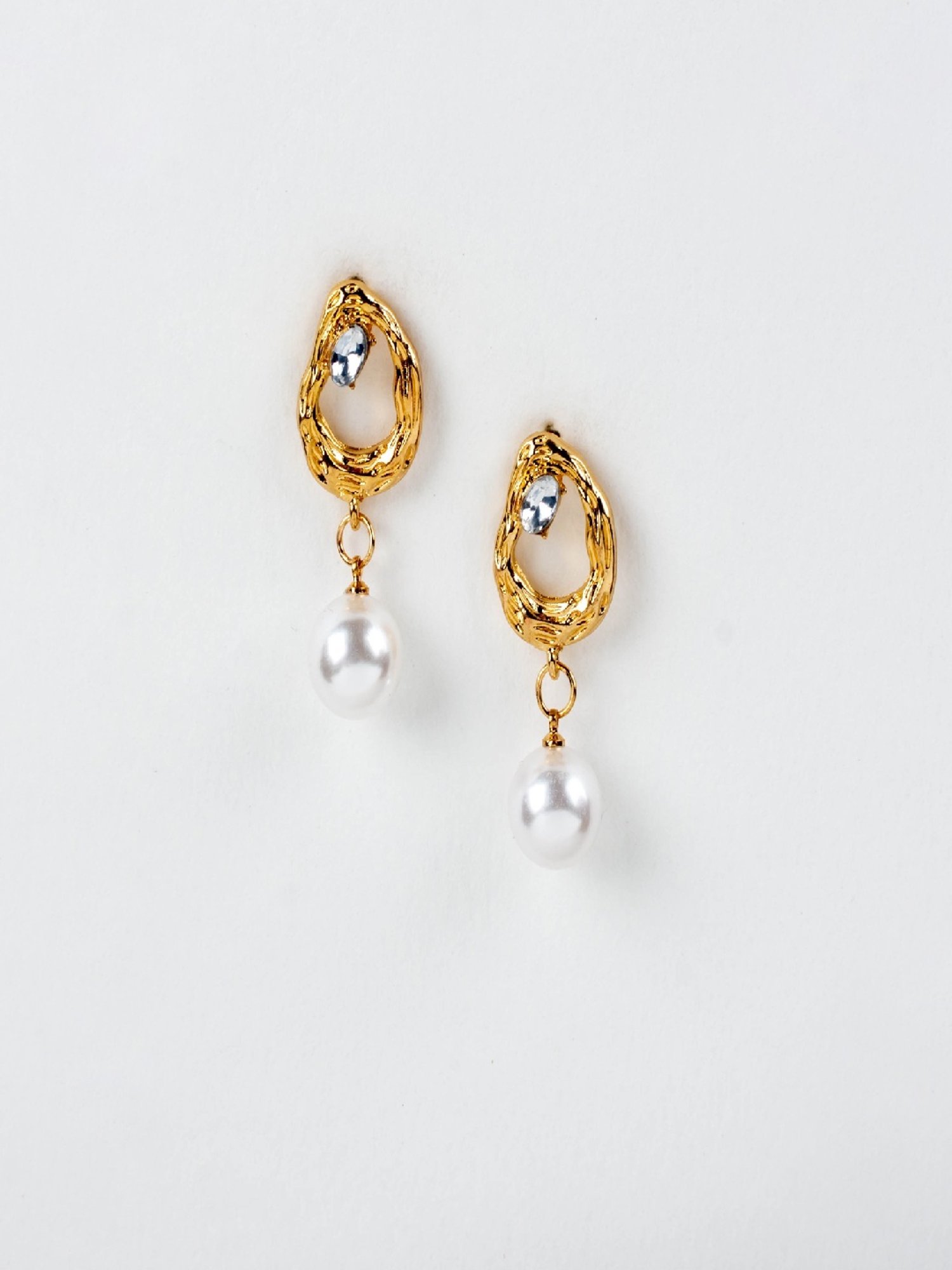 Jewelz Style Pearl Embellished Drop Earrings for Girls & Women