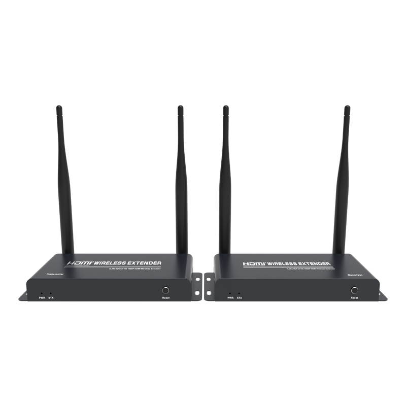 Up to 656Ft, Wireless 1080P @ 60Hz Video Extender with Local Pass-through HDMI Loop-out Transmitter Receiver kit 200m with IR remote