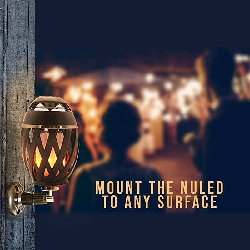 Flame Table Lamp, Ajxchen Outdoor Torch Atmosphere Bluetooth Speakers with Stereo Sound Exclusive Bass Up HD Audio Wireless Portable Table Lamp Night Light Speaker BT 5.0 for iPhone iPad Android
