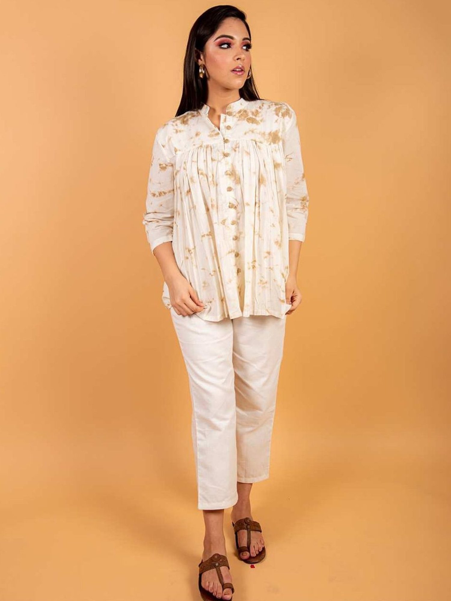 Priya Chaudhary Brown 5th Avanue Cotton Kurtis