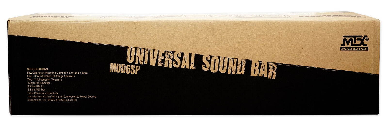 MUD6SP Six-Speaker Marine Soundbar System for Polaris/RZR/ATV/UTV/Jeep/Cart